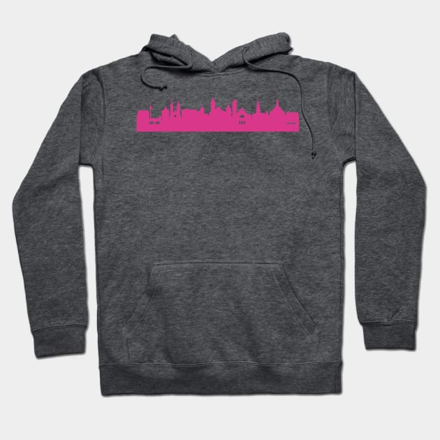 Nuremberg skyline pink Hoodie by 44spaces